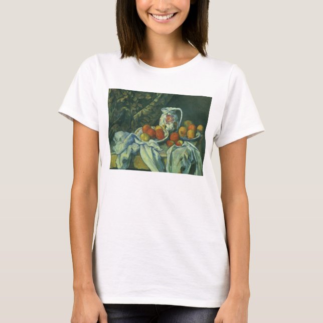 Stilleben, gardin och kanna av Paul Cezanne Tröja (Framsida)
