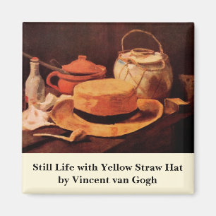Stilleben Gul halmhatt av Vincent van Gogh Magnet