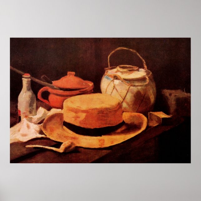 Stilleben Gul halmhatt av Vincent van Gogh Poster (Framsidan)