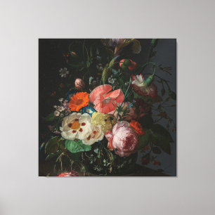 Stilleben i gammal holländsk stil av Rachel Ruysch Canvastryck