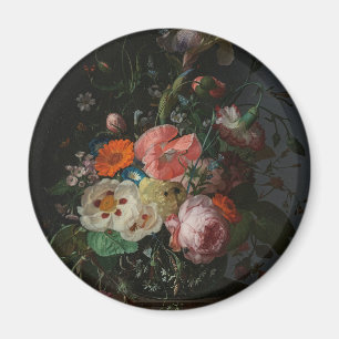 Stilleben i gammal holländsk stil av Rachel Ruysch Magnet