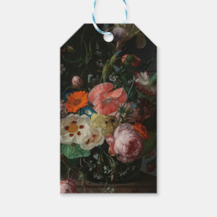 Stilleben i gammal holländsk stil av Rachel Ruysch Presentetikett
