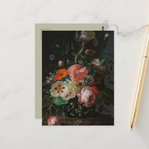 Stilleben i gammal holländsk stil av Rachel Ruysch Vykort