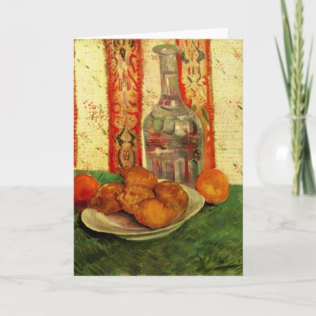 Stilleben Karaff och citroner av Vincent van Gogh Kort (Framsida)