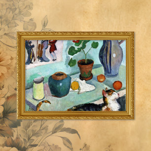 Stilleben Katt August Macke Poster