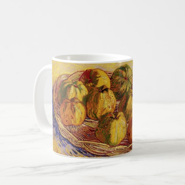 Stilleben, Korg med äpplen av Vincent van Gogh Kaffemugg (Framsida vänster)