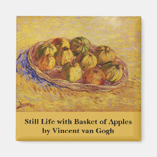 Stilleben, Korg med äpplen av Vincent van Gogh Magnet