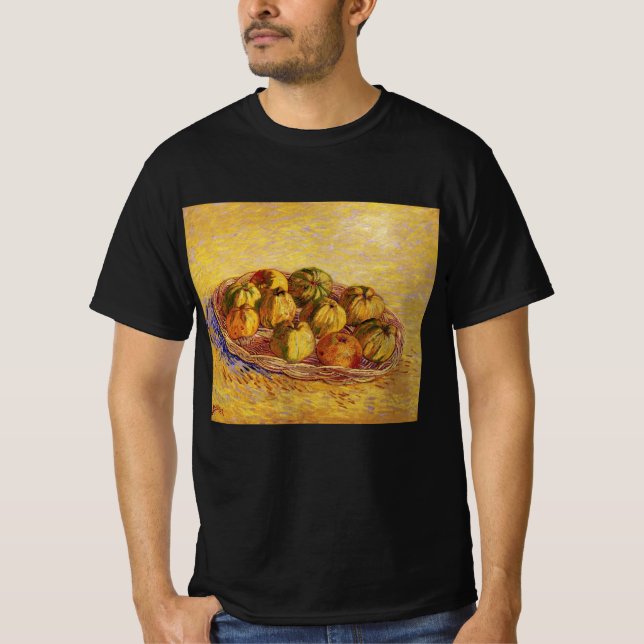 Stilleben, Korg med äpplen av Vincent van Gogh T Shirt (Framsida)