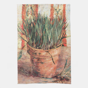 Stilleben Kruka med gräslök av Vincent van Gogh Kökshandduk