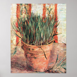 Stilleben Krukväxt med Gräslök av Vincent van Gogh Poster