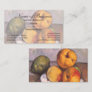 Stilleben, Kvitten, Äpplen, Päron av Paul Cézanne Visitkort