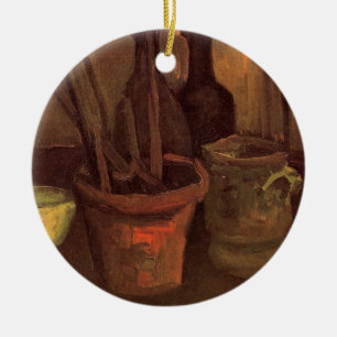 Stilleben Målarpenslar i kruka av Vincent van Gogh Julgransprydnad Keramik