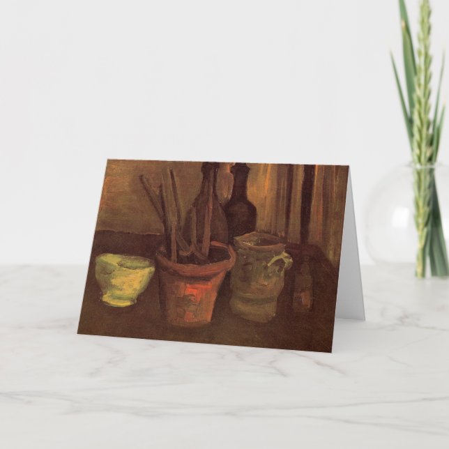 Stilleben Målarpenslar i kruka av Vincent van Gogh Kort (Framsida)