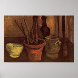 Stilleben Målarpenslar i kruka av Vincent van Gogh Poster