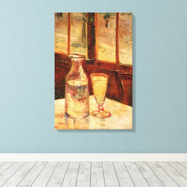 Stilleben med Absint av Vincent van Gogh Canvastryck (Insitu (trägolv))