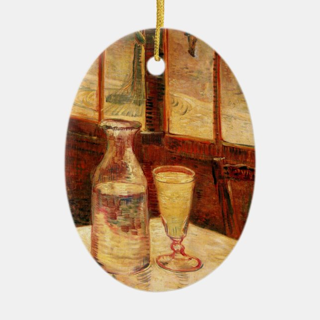Stilleben med Absint av Vincent van Gogh Julgransprydnad Keramik (Framsidan)