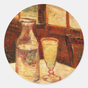 Stilleben med Absint av Vincent van Gogh Runt Klistermärke