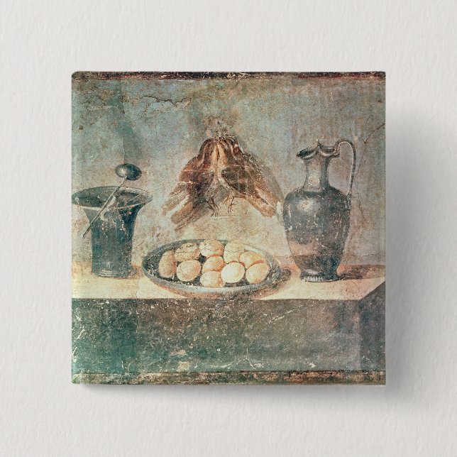 Stilleben med ägg och traster knapp (Framsida)