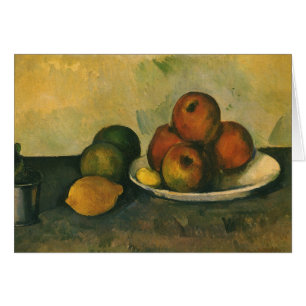 Stilleben med äpplen av Paul Cezanne Hälsningskort