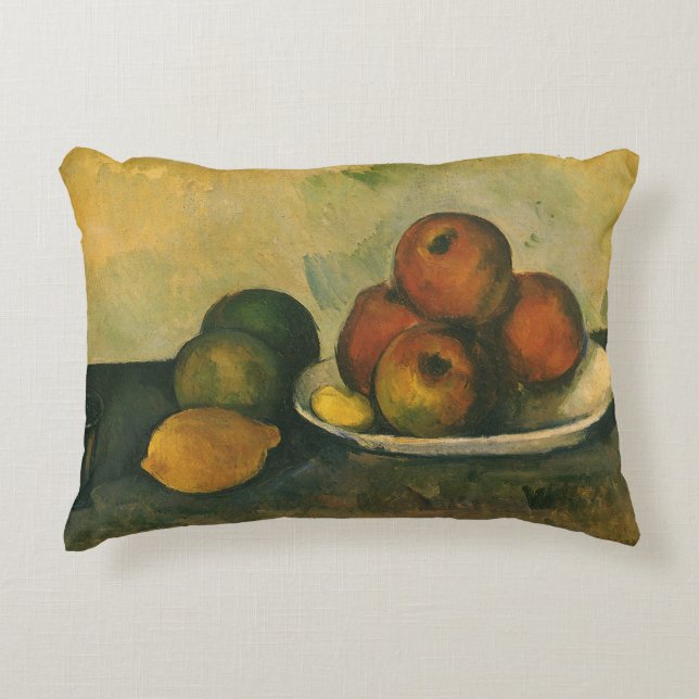 Stilleben med äpplen av Paul Cezanne Prydnadskudde (Framsidan)
