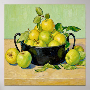 Stilleben med äpplen efter Van Gogh Poster