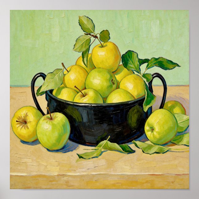 Stilleben med äpplen efter Van Gogh Poster (Framsidan)