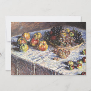 Stilleben med äpplen och vindruvor av Claude Monet
