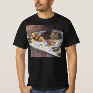 Stilleben med äpplen och vindruvor av Claude Monet Tee