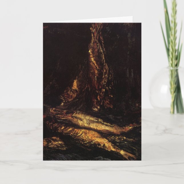 Stilleben med bloaters av Vincent van Gogh Kort (Framsida)