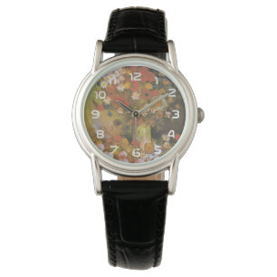 Stilleben med blommor av Van Gogh, röda vallmo och Armbandsur