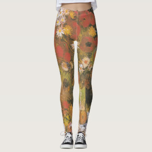 Stilleben med blommor av Van Gogh Röda vallmor & r Leggings