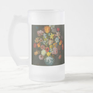 Stilleben med blommor i en Wan-Li-vas Frostat Ölglas