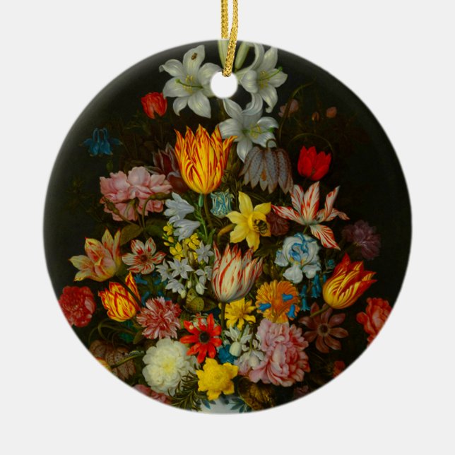 Stilleben med blommor i en Wan-Li vas Julgransprydnad Keramik (Framsidan)