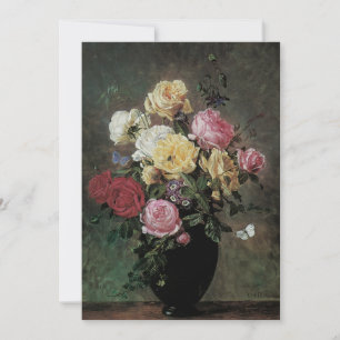 Stilleben med blommor i vas av Olaf Hermansen Inbjudningar