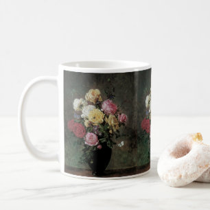 Stilleben med blommor i vas av Olaf Hermansen Kaffemugg