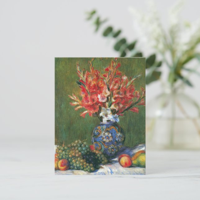 Stilleben med blommor och frukt av Pierre Renoir (Stående Fram)