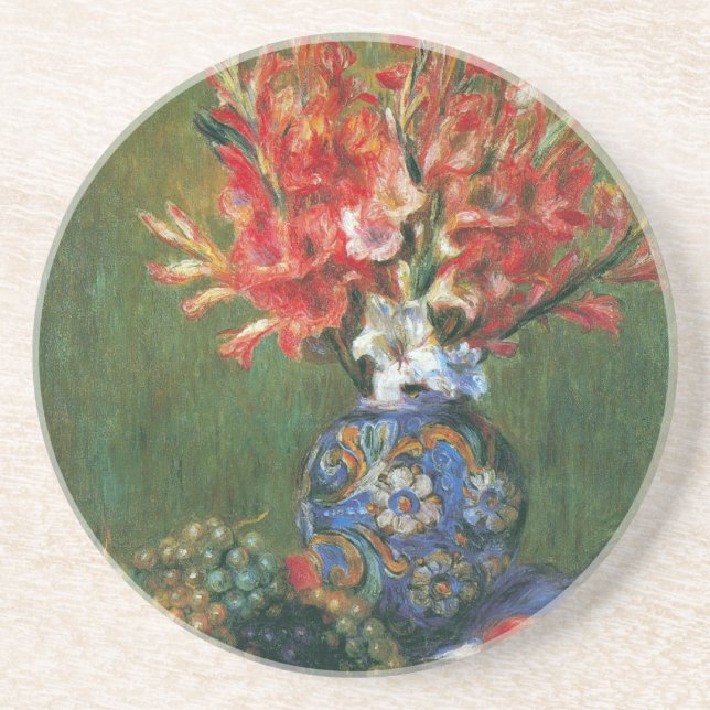 Stilleben med blommor och frukt av Pierre Renoir Underlägg Sandsten (Framsidan)