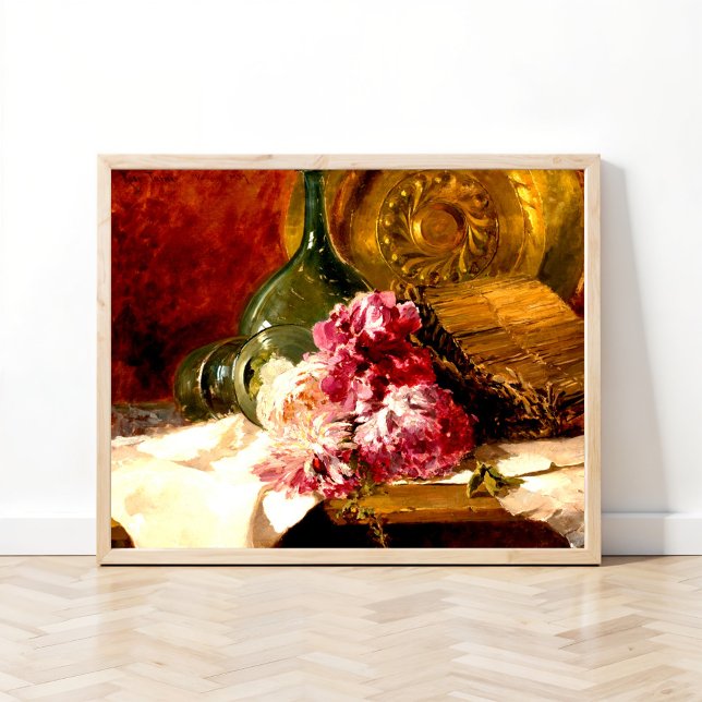 Stilleben med blommor och glas,  poster (Skapare uppladdad)