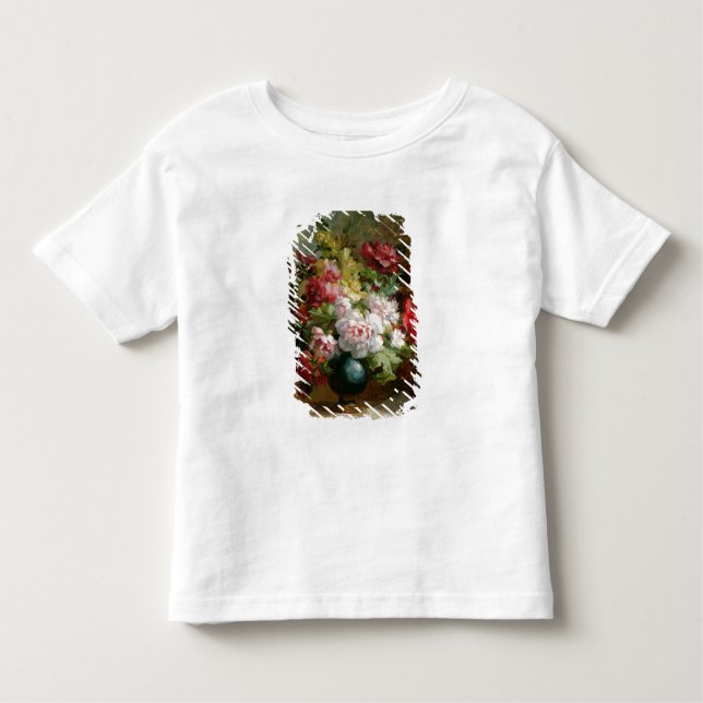 Stilleben med blommor och notblad t shirt (Framsida)