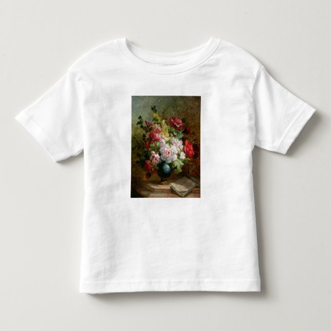 Stilleben med blommor och notblad tee shirt (Framsida)