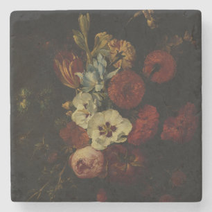 Stilleben med blommor stenunderlägg