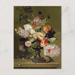 Stilleben med blommor vykort