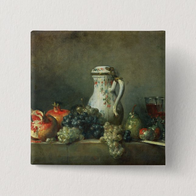 Stilleben med druvor och Pomegranates, 1763 (olja Knapp (Framsida)