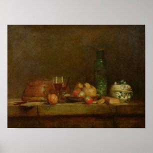 Stilleben med en flaska av oliv, 1760 poster