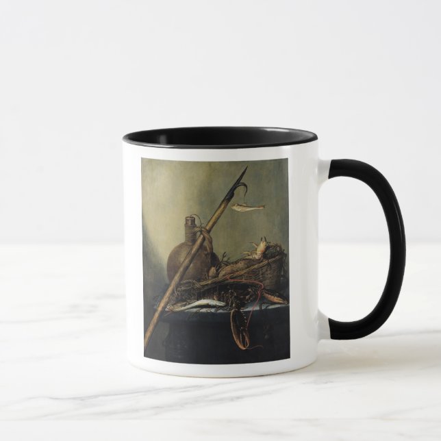 Stilleben med en kanna och skaldjur mugg (Höger)