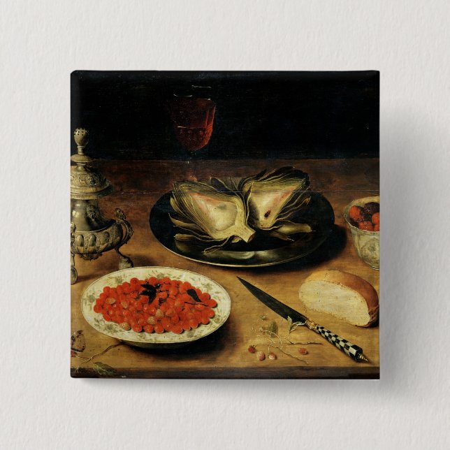 Stilleben med en kronärtskocka knapp (Framsida)