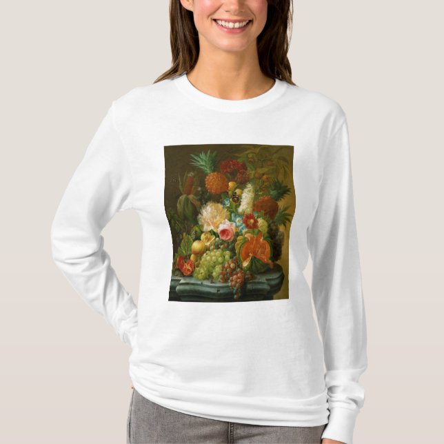 Stilleben med en melon och druvor tee shirt (Framsida)