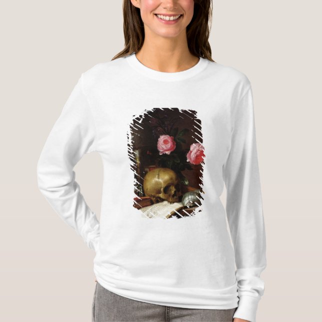 Stilleben med en skalle tee shirt (Framsida)