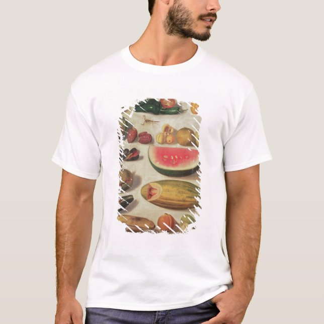 Stilleben med frukt och padda tee shirt (Framsida)