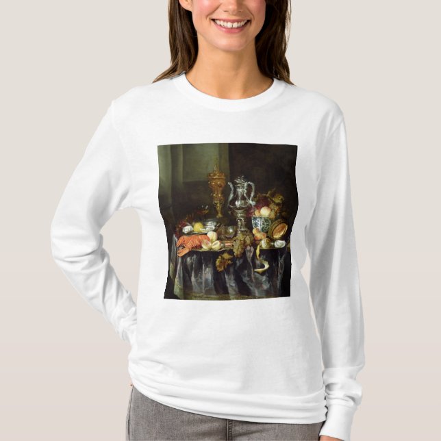 Stilleben med frukt och skaldjur tee shirt (Framsida)